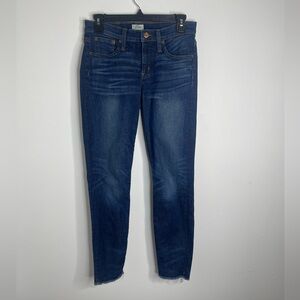 J crew toothpick low -rise frayed hem skinny jeans size 27